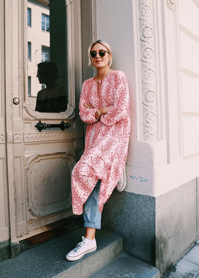 Vestido com calça