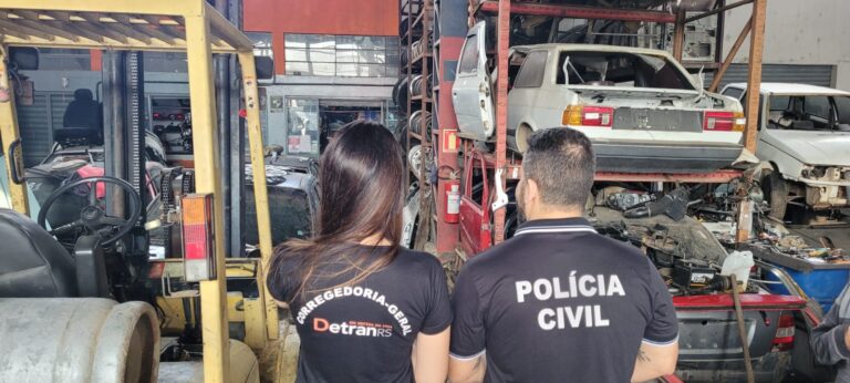 Ação da Polícia Civil e Detran-RS encontra irregularidades administrativas em Centro de Desmanche Veicular (CDV) credenciado de Gravataí