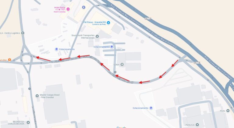 Gravataí: SEMURB reforça sinalização e implementa sentido único temporário na Av. Plínio Gilberto Kroef