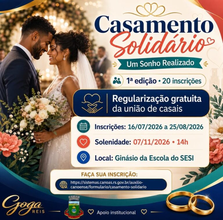 Casamento solidário transforma sonhos em realidade e reforça  o compromisso de canoas com as famílias